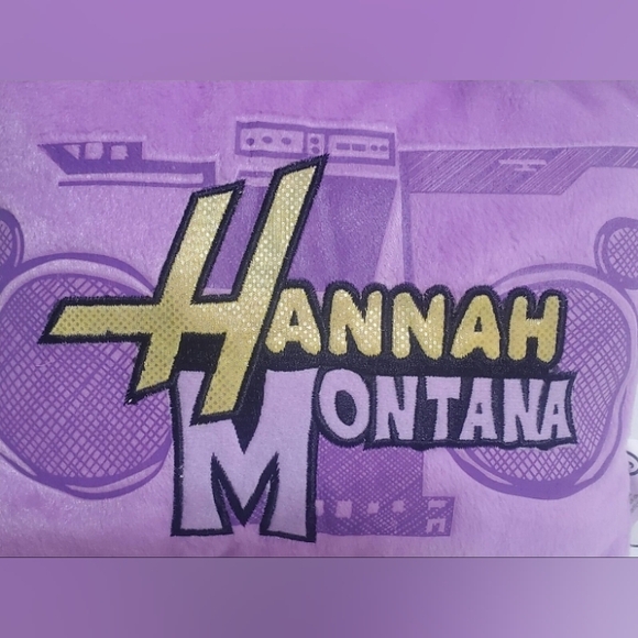 Disney Hannah Montana Stereo Radio Speaker Plush Pillow Purple New - Picture 2 of 11